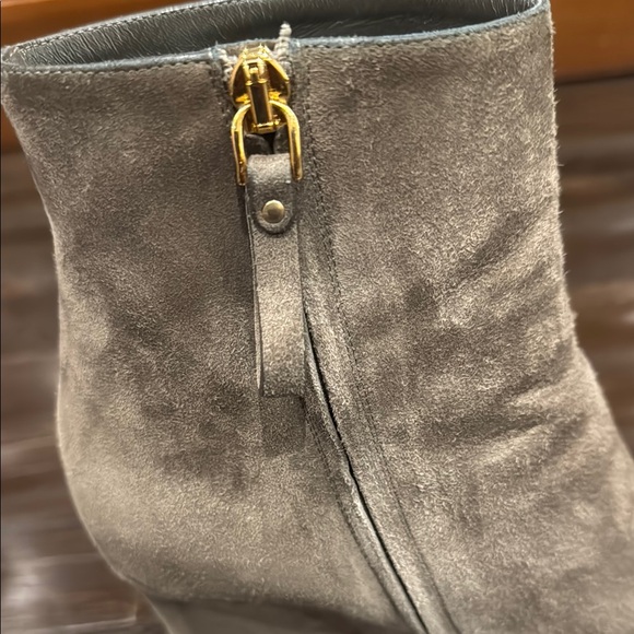 Sergio Rossi Grey Suede Ankle Boots